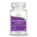 natures velvet lifecare iron folic acid with zinc capsules 60 s 